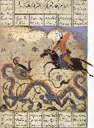 unknow artist, Prince Bahram i Gor slays the Dragon